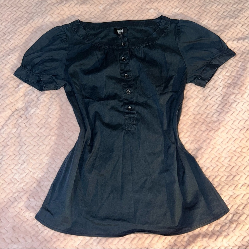 Mossimo Supply Co. Black Button-Up Blouse